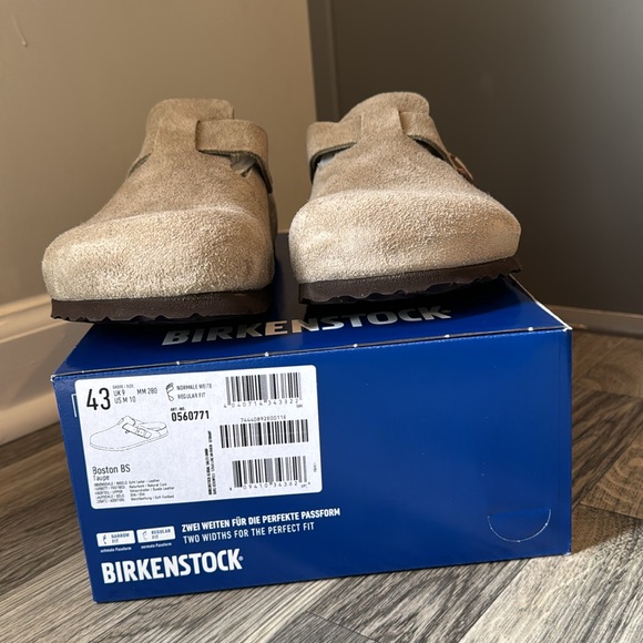 Birkenstock Men's Suede Soft Footbed Boston Clogs Size 10 Mens. - Picture 2 of 5